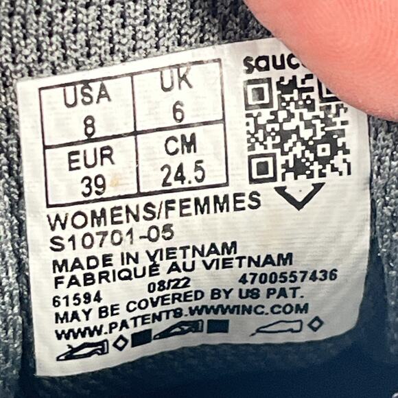 Saucony Cohesion 15 Black Athletic Lace Up Running Shoes S10701-05 Womens Size 8 - Picture 9 of 10